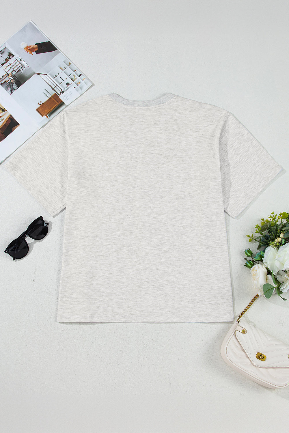 Light Grey Yee Haw Western Fashion Print Plus Size Tee